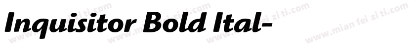 Inquisitor Bold Ital字体转换